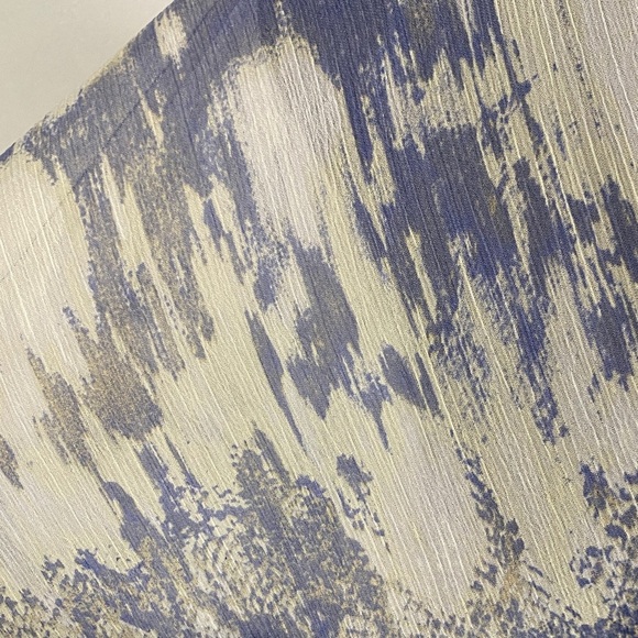 Chico's Blouse Tunic Flowy Boho Hippie Semi-Sheer Blue White Print Size Medium - Picture 11 of 11